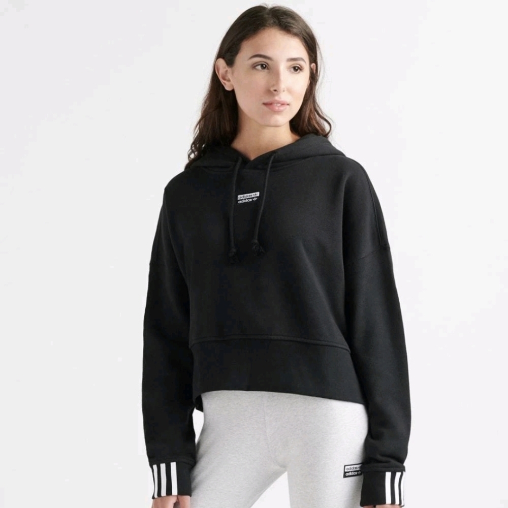 Adidas Originals Women's Vocal Cropped Hoodie Black XS - Picture 4 of 11